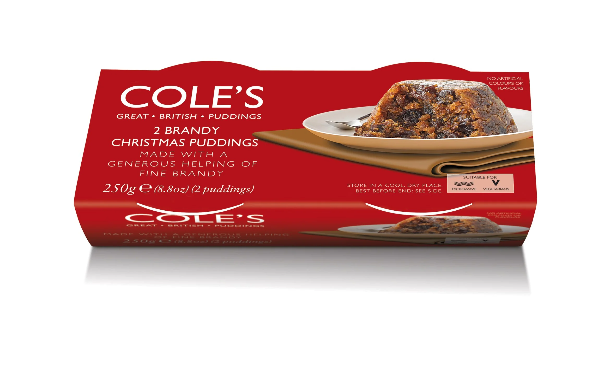 Cole's Brandy Christmas Pudding Twin Pack 2x125g
