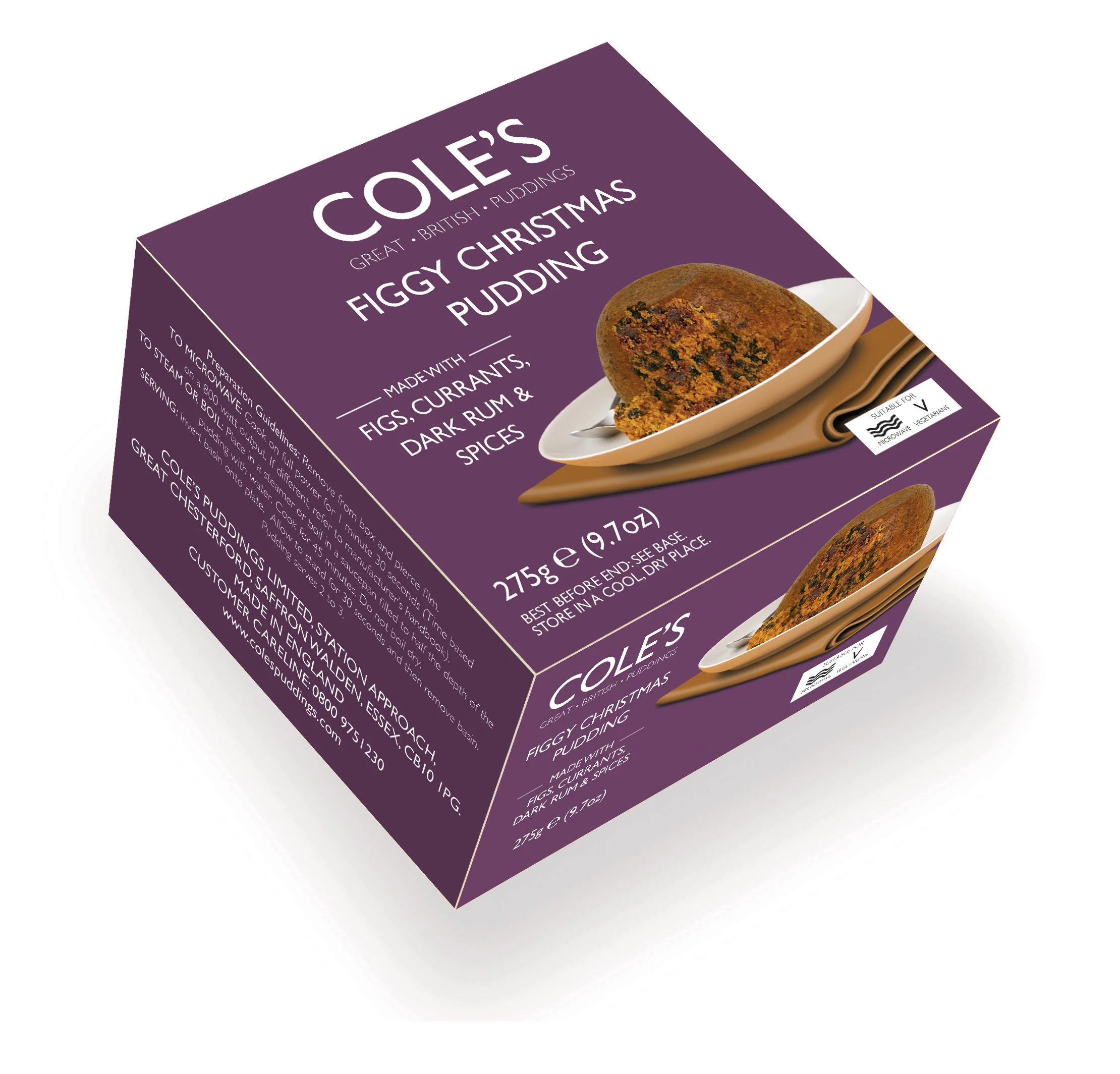 Cole's Figgy Christmas Pudding 275g