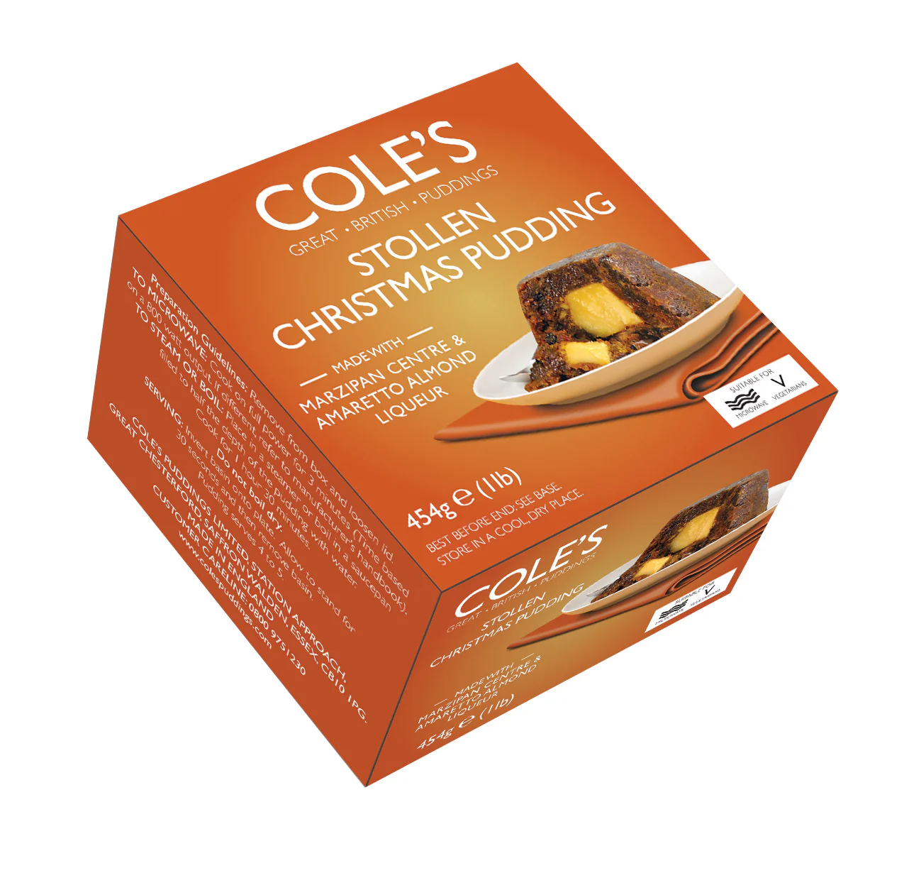 Cole's Stollen Christmas Pudding 454g