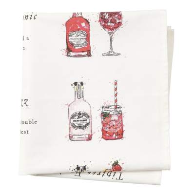 ‘Tiptree Fruit Gin Liqueurs’ Tea Towel. - Image 2