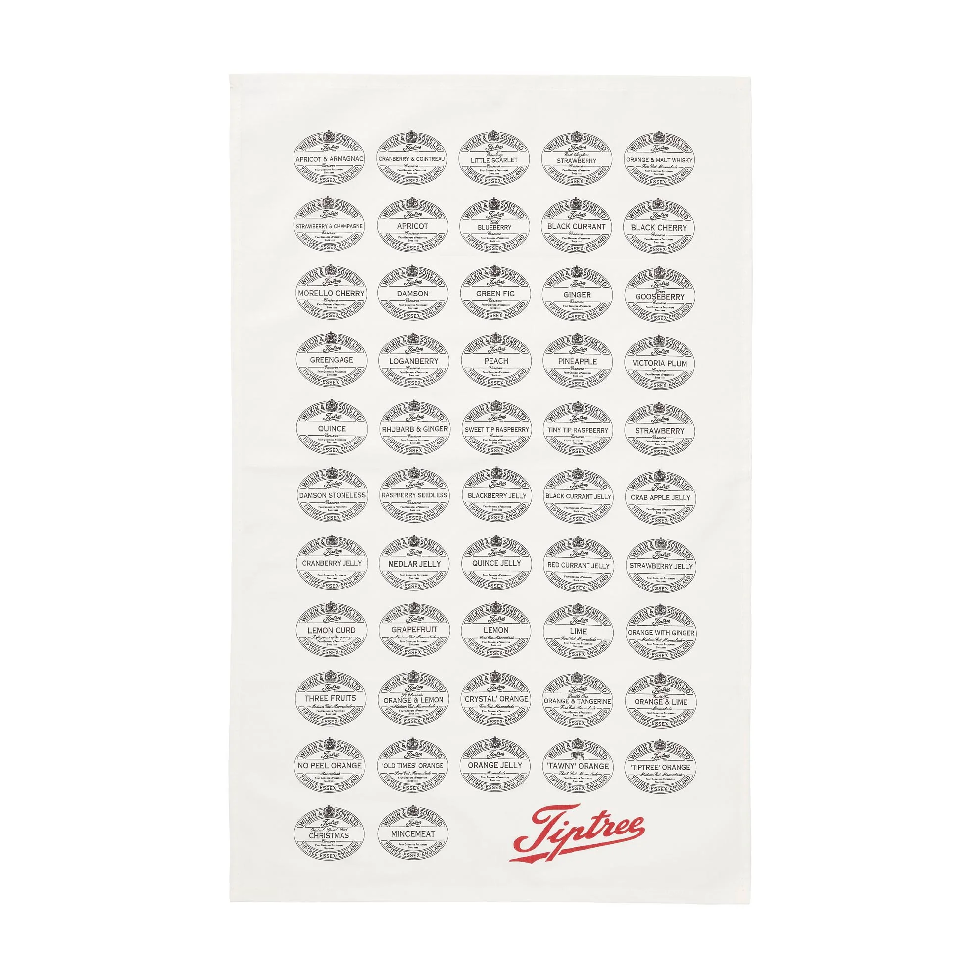 'Tiptree Labels' Tea Towel